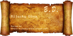 Bilszky Dina névjegykártya
